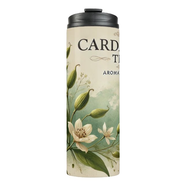 Garrafa Térmica Cardamom Tea Design AI art (Frente)