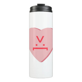 Garrafa Térmica Cardíaco doce - Rosto do diabo