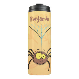 Garrafa Térmica Caricatura engraçada de aranha fofa