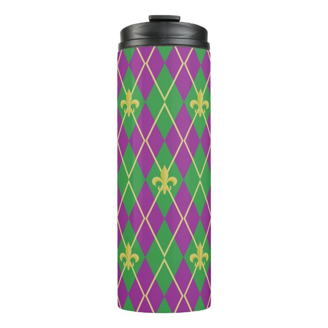 Garrafa Térmica Carnaval argyle Tumbler térmico (Frente)