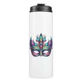 Garrafa Térmica carnaval de máscara Mardi Gras