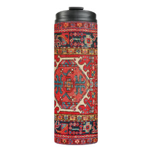 Garrafa Térmica Carpete Persa Turco Oriental Antiquado