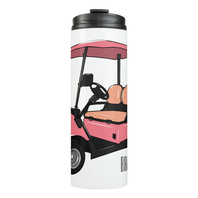 Garrafa Térmica Carrinho de golfe / desenho animado de buggy de go (Frente)