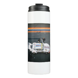 Garrafa Térmica Carro de corrida clássico branco