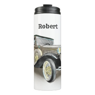 Garrafa Térmica Carro vintage - Adicionar nome - Tumbler térmico d