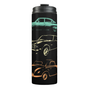 Garrafa Térmica Carros vintage - Retro Gráfico dos anos 80 e 90