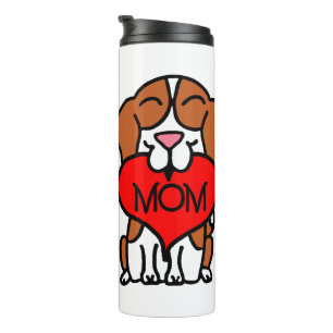 Garrafa Térmica Cartoon Beagle Heart Mãe