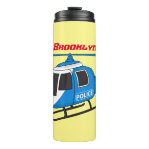 Garrafa Térmica Cartoon de helicóptero do Departamento de Polícia