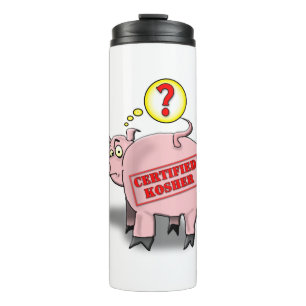 Garrafa Térmica Cartoon de porco Kosher certificado