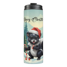 Cartoon de Skunk de Natal bonito