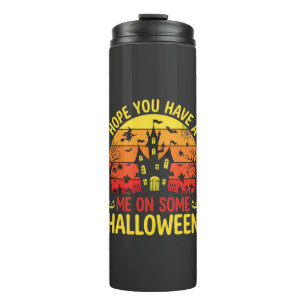 Garrafa Térmica Casa Assombrada Engraçada do Halloween em Alguns D