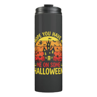 Garrafa Térmica Casa Assombrada Engraçada do Halloween em Alguns D