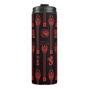 Garrafa Térmica Casa do Padrão de Crest do Dragão