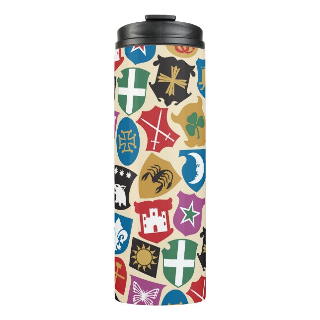 Garrafa Térmica Casaco de Braços: Fundo Heráldico. (Frente)