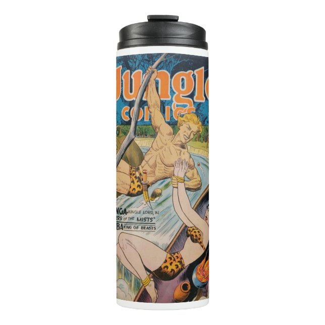 Garrafa Térmica Cascata - Selva - Rei da Selva - Leopardo (Frente)