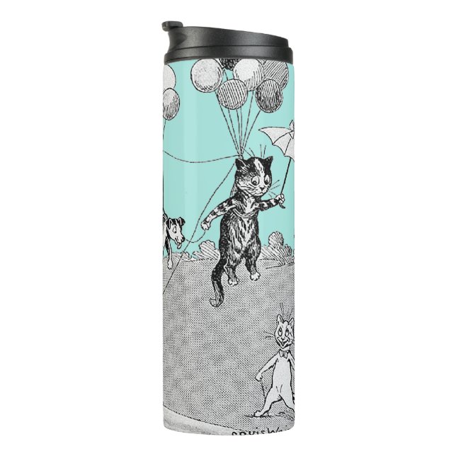 Garrafa Térmica Cat Balloon Trip, Louis Wain (Rotação à direita)