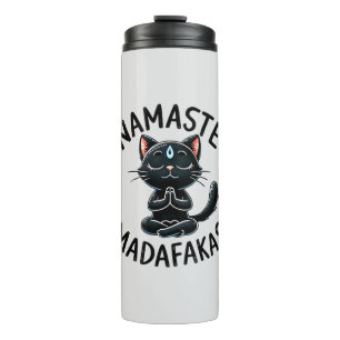 Garrafa Térmica Cat Yoga Pose - Namaste Madafakas