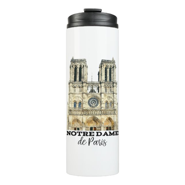 Garrafa Térmica Catedral francesa Notre-Dame de Paris Souvenir (Frente)