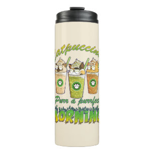 Garrafa Térmica Catpuccino - Purr a Purfect Morning   Gato Cinto