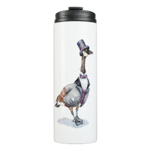 Garrafa Térmica Cavalheiro vitoriano ganso num chapéu alto