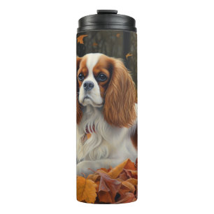 Garrafa Térmica Cavalier King no Outono Folhas Caem Inspiram
