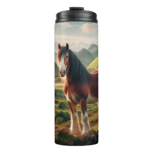 Garrafa Térmica cavalo Clydesdale Terras Altas da Escócia