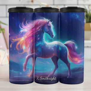 Garrafa Térmica Cavalo Cósmico Galáxia Crina Estrelas