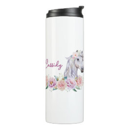 Garrafa Térmica Cavalo Floral Personalizado
