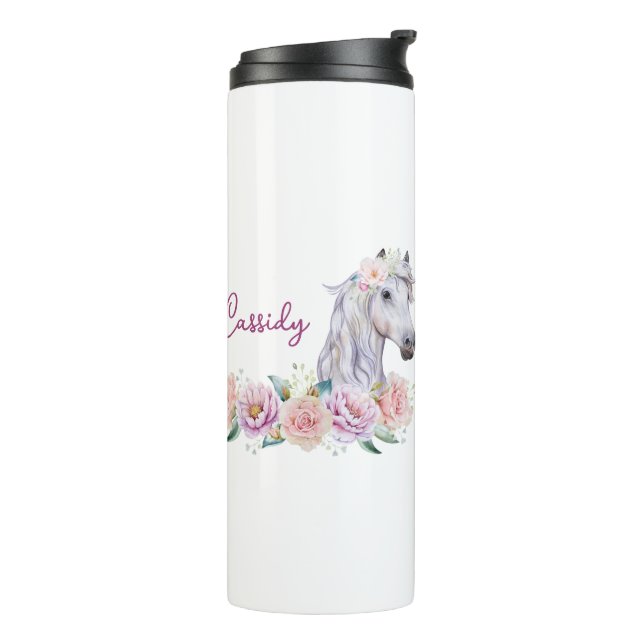 Garrafa Térmica Cavalo Floral Personalizado