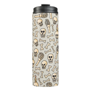 Garrafa Térmica Caveira, esqueleto e estrutura óssea sem soldadur