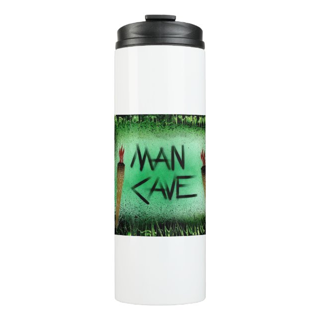 Garrafa Térmica Caverna Verde e Negra (Frente)