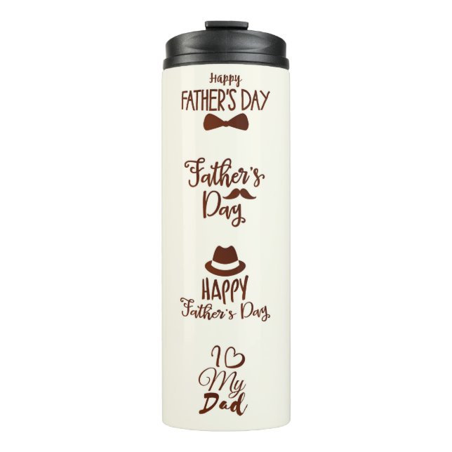 Garrafa Térmica Celebração do dia de os pais (Frente)