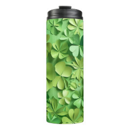 GARRAFA TÉRMICA CÉLULAS DE SHAMROCKS CELTICOS VERDES IRLANDESES