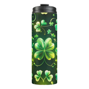 GARRAFA TÉRMICA CÉLULAS DE SHAMROCKS CELTICOS VERDES IRLANDESES