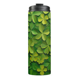 GARRAFA TÉRMICA CÉLULAS DE SHAMROCKS CELTICOS VERDES IRLANDESES