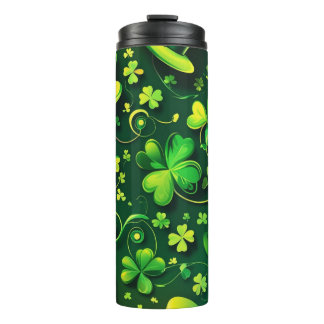 GARRAFA TÉRMICA CÉLULAS DE SHAMROCKS CELTICOS VERDES IRLANDESES