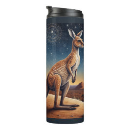 Garrafa Térmica Cena de canguru aborígena australiana