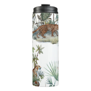 Garrafa Térmica Cena Tropical Selva Leopardo-d-Água