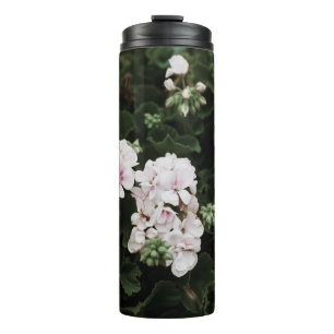 GARRAFA TÉRMICA CENÁRIO DE PINK E FLOR BRANCO