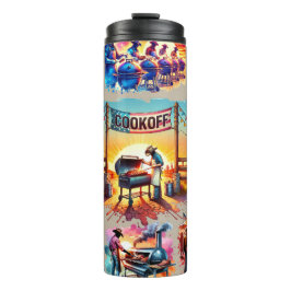 Garrafa Térmica Cenas de Cookoff de CHURRASCO de Cowboy Ocidental