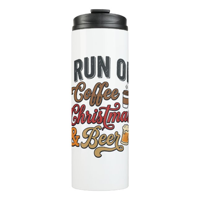 Garrafa Térmica Cerveja de Natal de Café Design de Bebida de Féria (Frente)