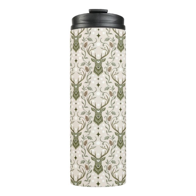 Garrafa Térmica Cervo Tribal Boho, Sonhando com Cervo (Frente)