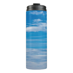 Garrafa Térmica Céu Azul com Listras de Nuvem