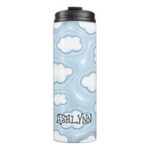 Céu Azul na Nuvem Personalizado Tumbler 3D Inflado