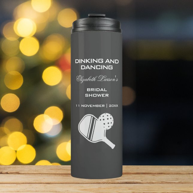 Garrafa Térmica Chá de panela Pickball Lovers Preto e Branco (Criador carregado)