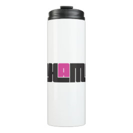 Garrafa Térmica Chama Preto e Rosa