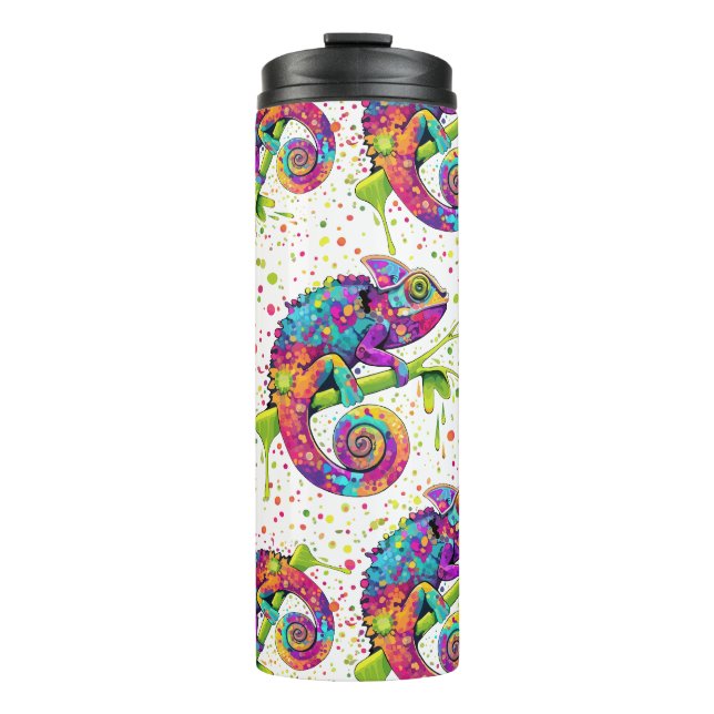 Garrafa Térmica Chameleon Paint mantém estilo aquarela (Frente)