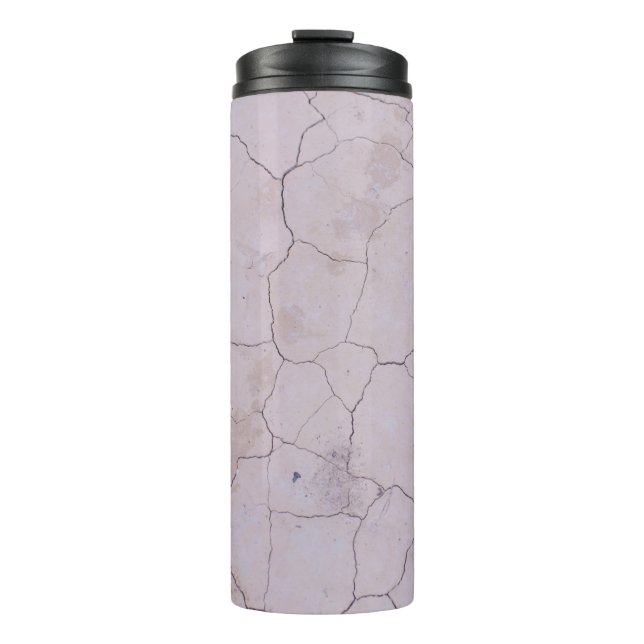 GARRAFA TÉRMICA CHÃO DE CONCRETO BRANCO CRACKED (Frente)