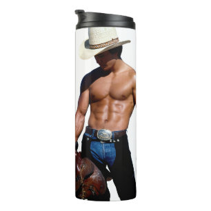 Garrafa Térmica Chapéu de cowboy de palha save horse SlipperyJoe's