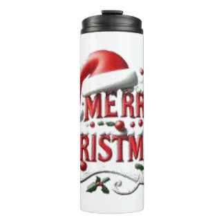 Garrafa Térmica Chapéu de Papai Noel Feliz Natal